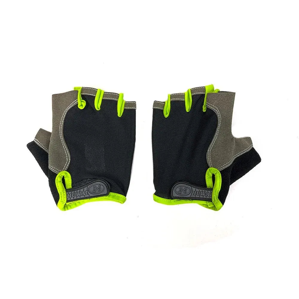 KuKirin Black & Green Cycling Gloves