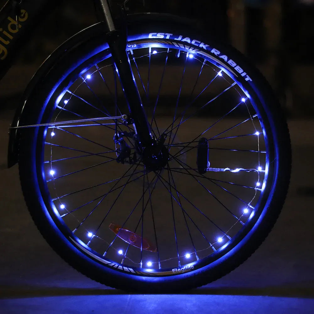 KuKirin Blue Bike Wheel Lights (2pcs, No Battery)